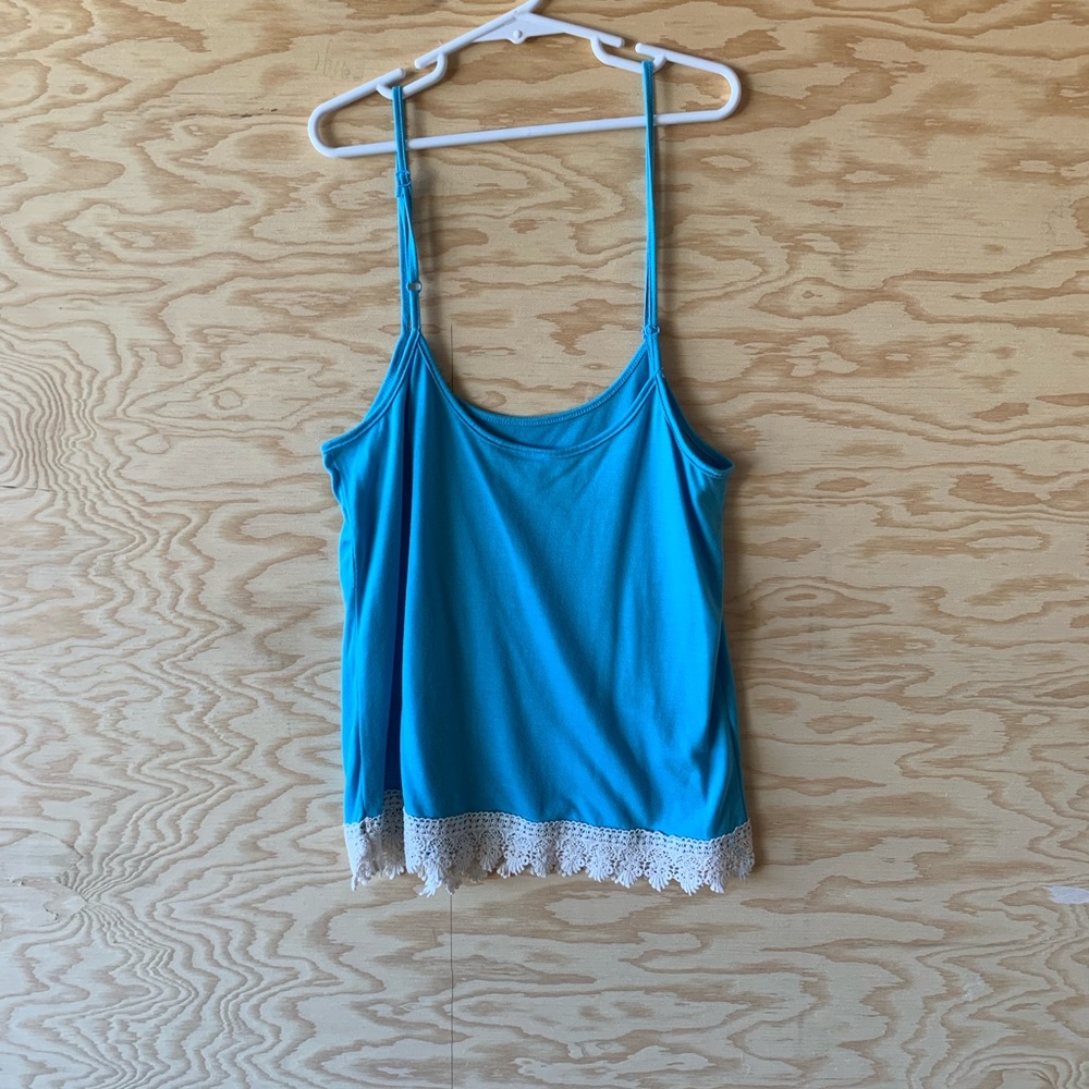 Blue lace tank